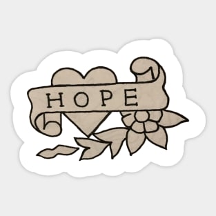 Hope Tattoo Design Sticker